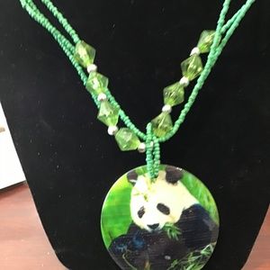 Hand Painted Shell Necklace Set